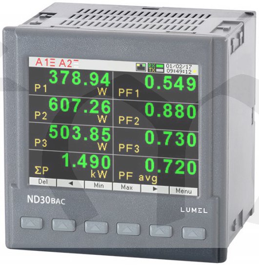 ND30BAC-112100E0, 2relé, BACnet/IP, RS485
